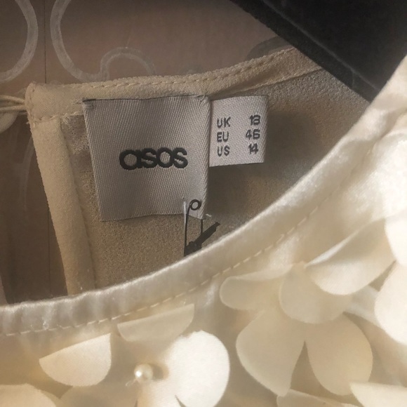 ASOS sheer blouse with floral appliqué yoke - Picture 7 of 8